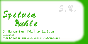 szilvia muhle business card